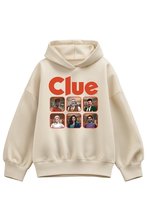 - Clue Grid Oversized Fleece Hoodie Sweatshirt