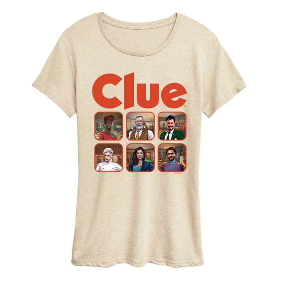 Clue - Character Grid - Women's Short Sleeve Graphic T-Shirt