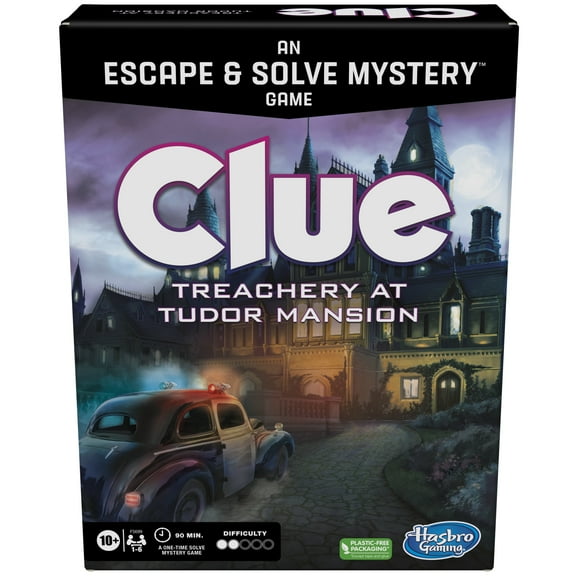 Clue Escape Treachery at Tudor Mansion Board Game, Murder Mystery Escape Room Games, 1-6 Players