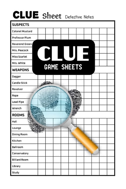 Clue Game Sheets: 100 Clue Sheet Detective Notes - Walmart.com