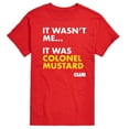 thumbnail image 1 of Clue - It Wasnt Me It Was Colonel Mustard - Men's Short Sleeve T-Shirt, 1 of 4