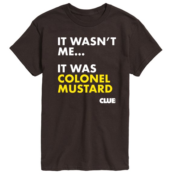 Clue - It Wasnt Me It Was Colonel Mustard - Men's Short Sleeve T-Shirt