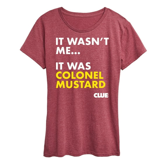 Clue - It Wasnt Me It Was Colonel Mustard - Women's Short Sleeve Graphic T-Shirt