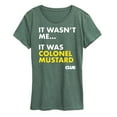 thumbnail image 1 of Clue - It Wasnt Me It Was Colonel Mustard - Women's Short Sleeve Graphic T-Shirt, 1 of 4
