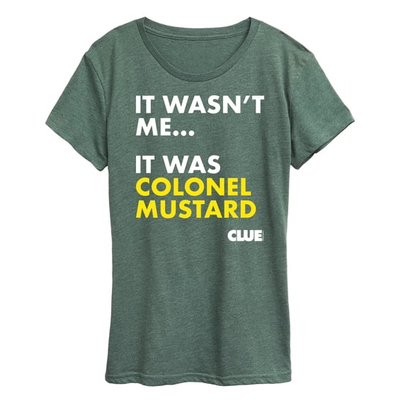 Clue - It Wasnt Me It Was Colonel Mustard - Women's Short Sleeve Graphic T-Shirt