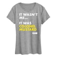 thumbnail image 1 of Clue - It Wasnt Me It Was Colonel Mustard - Women's Short Sleeve Graphic T-Shirt, 1 of 4