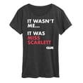 thumbnail image 1 of Clue - It Wasnt Me It Was Miss Scarlett - Women's Short Sleeve Graphic T-Shirt, 1 of 4