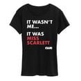 thumbnail image 1 of Clue - It Wasnt Me It Was Miss Scarlett - Women's Short Sleeve Graphic T-Shirt, 1 of 4