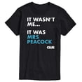 thumbnail image 1 of Clue - It Wasnt Me It Was Mrs Peacock - Men's Short Sleeve T-Shirt, 1 of 4