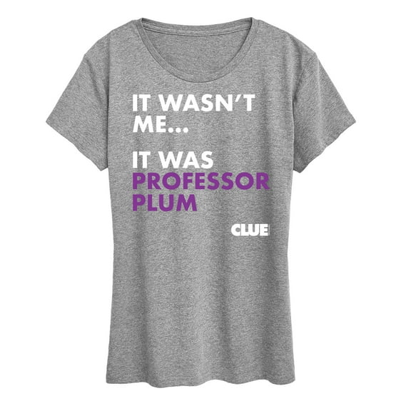 Clue - It Wasnt Me It Was Professor Plum - Women's Short Sleeve Graphic T-Shirt