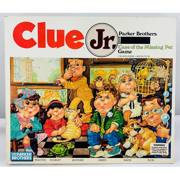 Clue Jr. Case of the Missing Pet Game - 1989 - Parker Brothers - Great Condition