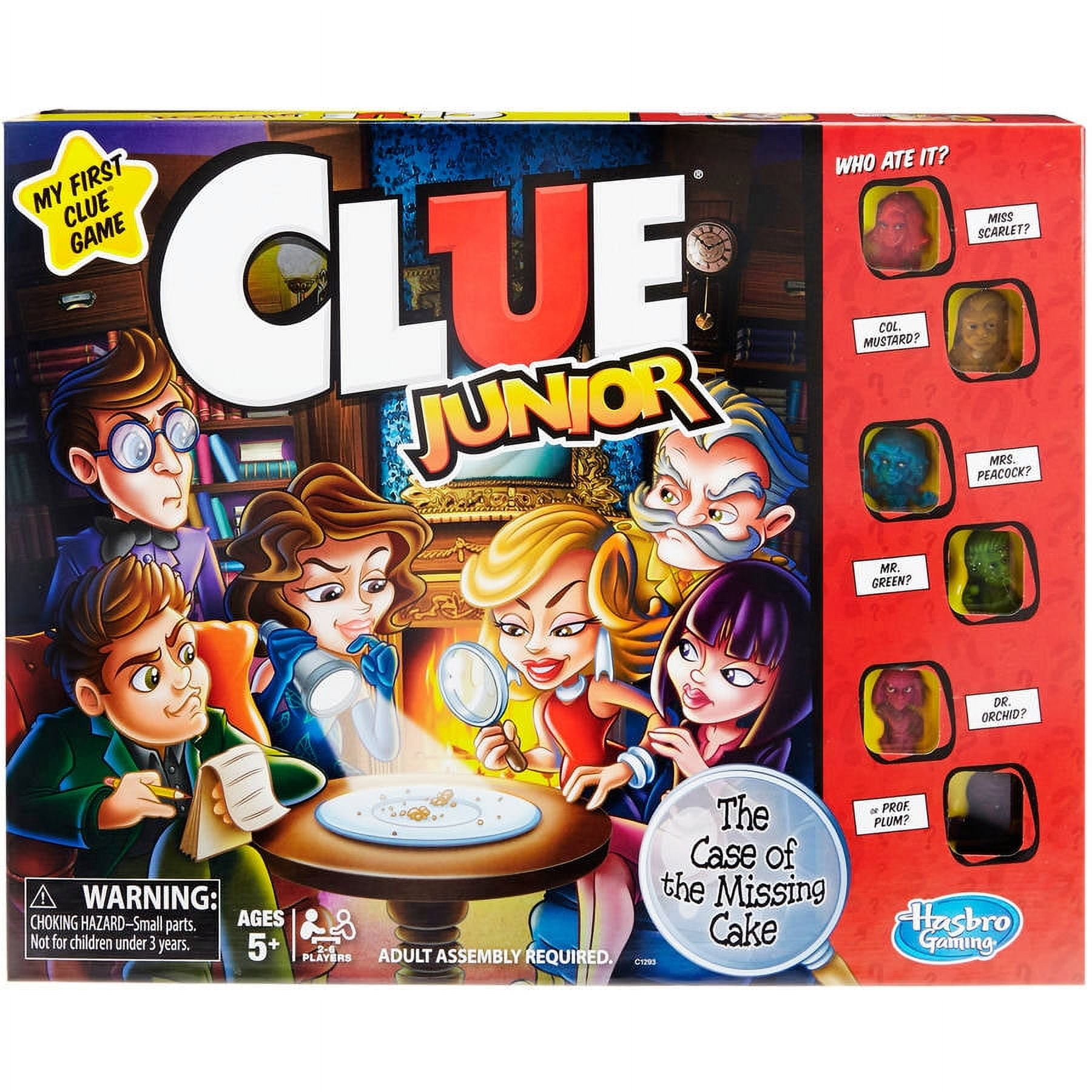 Clue Junior Classic Board Game for Kids and Family, Halloween Games for 2-6 players, 5+