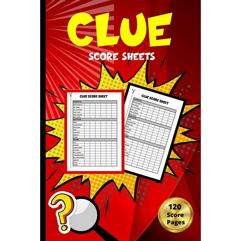 clue-score-sheets-120-clue-board-game-sheets-clue-replacement-paper-for-scorekeeping-paperback-walmart-com for Clue Replacement Sheets Printable Free Clue Score Sheets : 120 Clue Board Game Sheets Clue Replacement Paper For Scorekeeping (Paperback) - Walmart.com for Clue Replacement Sheets Printable Free