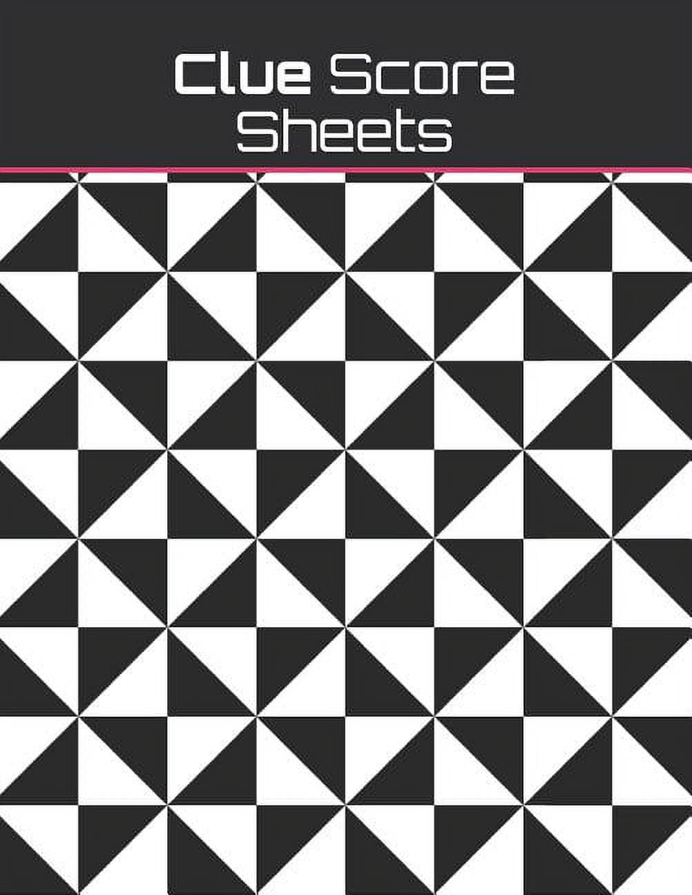 Clue Score Sheets Clue Score Sheet Record Clue Scoresheet Clue