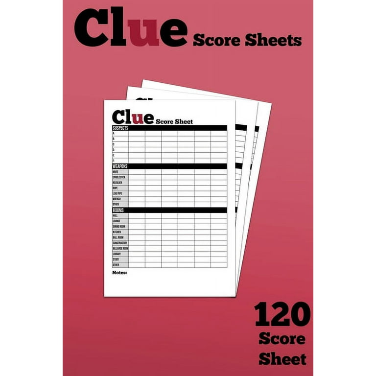clue-score-sheets-size-6-x-9-120-page-clue-detective-notebook-sheets-clue-replacement-pads-clue-board-game-sheets-clue-sheets-refills-scoresheet-paperback-walmart-com for Clue Replacement Sheets Printable Free Clue Score Sheets : Size 6