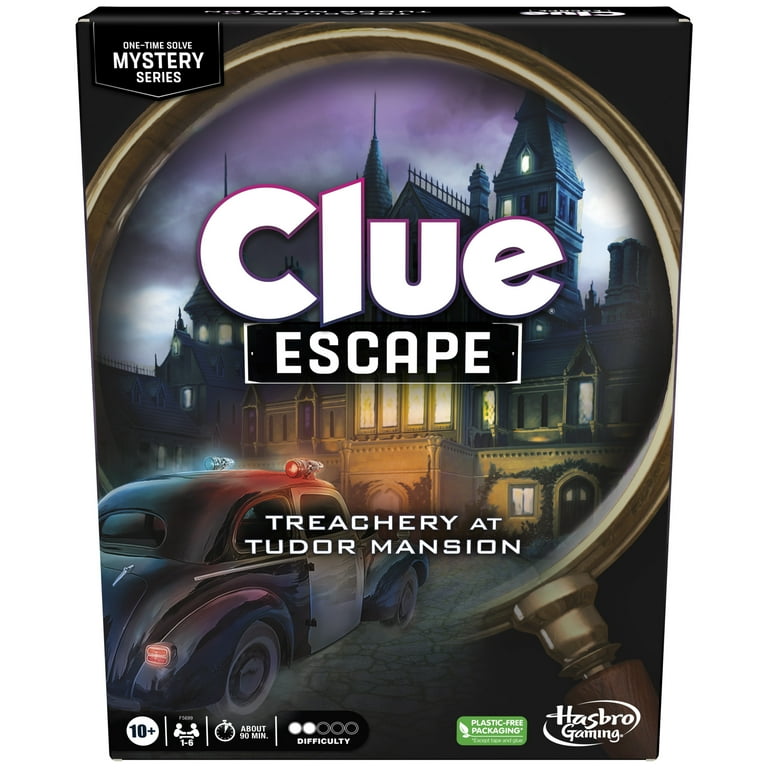 Clue Board Game Treachery at Tudor Mansion, Escape Room Game, Cooperative Family Game Clue Board Game Treachery at Tudor Mansion, Escape Room Game, Cooperative Family Game