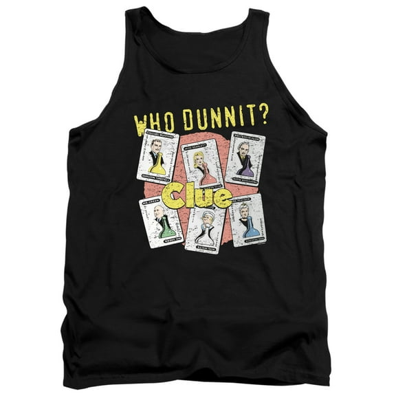 Clue Who Dunnit Adult Tank Top Black