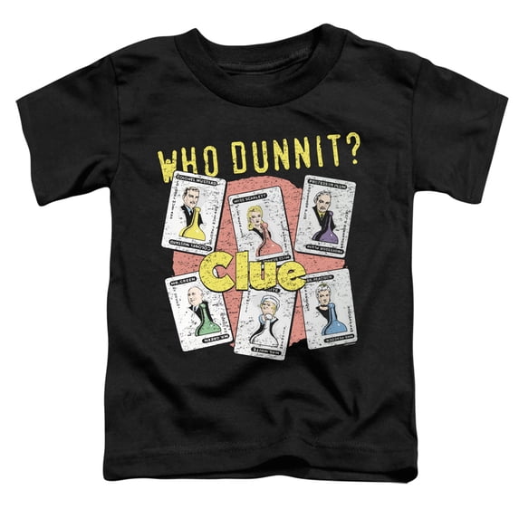 Clue Who Dunnit S/S Toddler T-Shirt Black