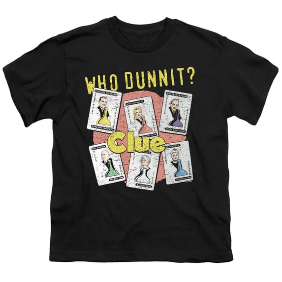 Clue Who Dunnit S/S Youth 18/1 T-Shirt Black