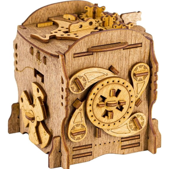 Cluebox Nautilus, Escape Room in a Wooden Puzzle Box for Adults