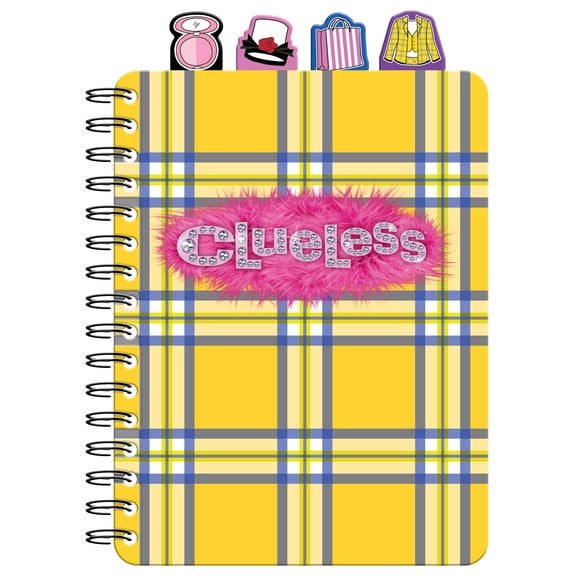 Clueless 4 Tab Journal Notebook, Spiral Bound, 144 Lined Pages, 8 x 7 inches