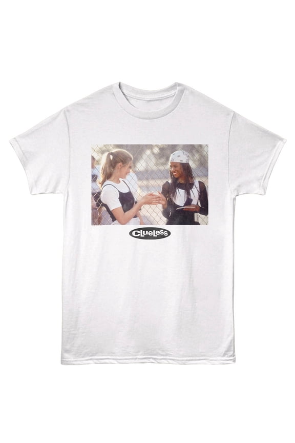 Clueless Cher and Dionne Play Tennis Men's T Shirt (White, Adult3XL)