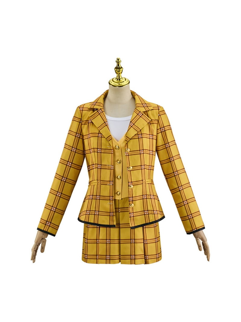 Yellow Tartan Skirt And Blazer Yellow Checkered Blazer And Skirt