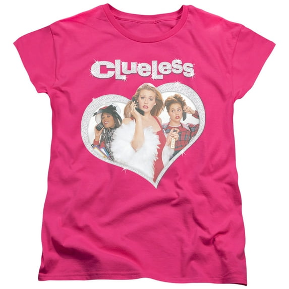 Clueless Clueless Heart Women's T-Shirt Hot Pink