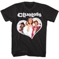 thumbnail image 1 of Clueless - Diamond Heart - American Classics - Black Adult Short Sleeve T-Shirt, 1 of 3