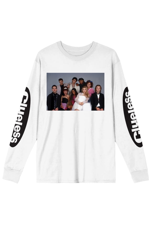 Clueless Movie Characters Men's White Long Sleeve Tee-XL