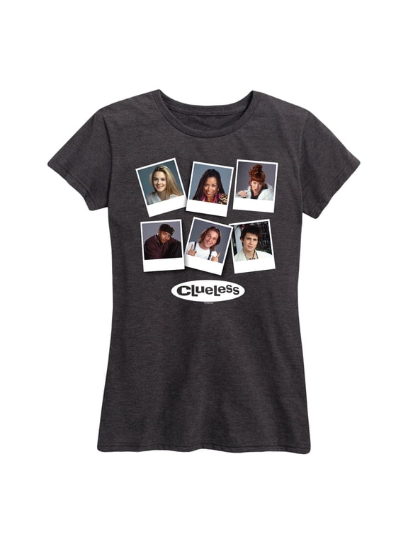 - Characters Scattered Pictures Women's Short Sleeve Graphic T-Shirt
