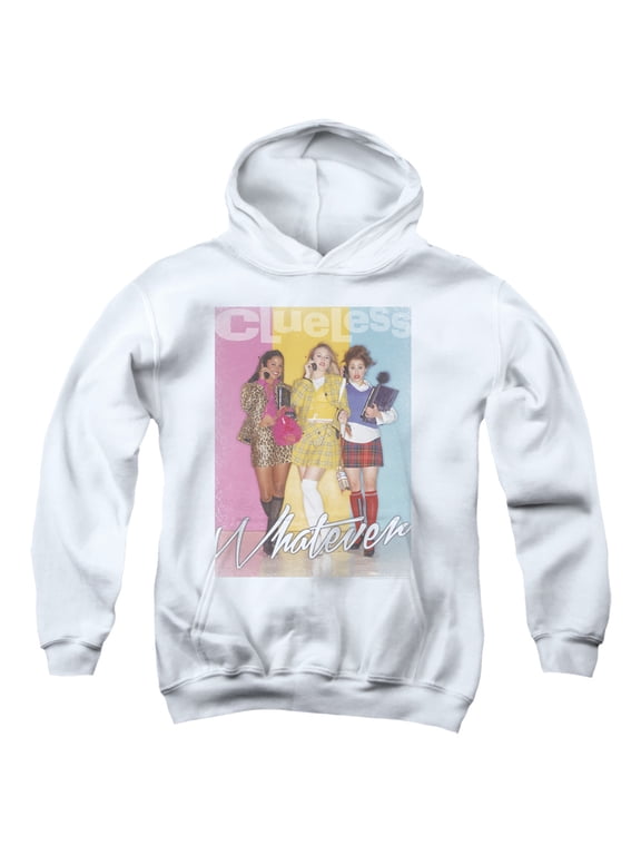 Clueless Whatever Youth Pullover Hoodie Sweatshirt White