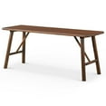 thumbnail image 1 of Cluj Mid Century Modern Solid Wood Walnut Dining Bench, 1 of 5