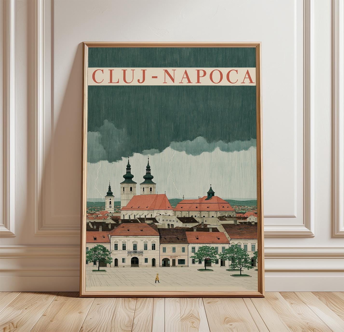 Cluj-Napoca Travel City Square Architecture Poster , Poster Print Only ...