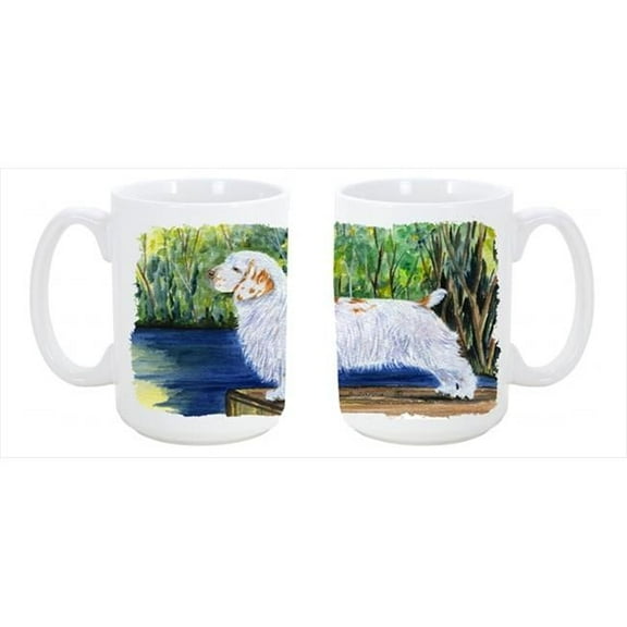 Clumber Spaniel Dishwasher Safe Microwavable Ceramic Coffee Mug 15 oz.