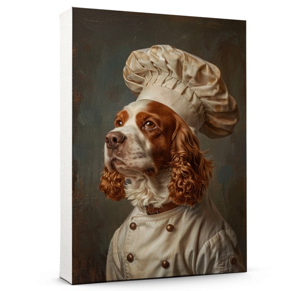Clumber Spaniel Dog Canvas Wall Art, Clumber Spaniel Dog Poster Print Kitchen Wall Art, Kitchen Animal Pictures Wall Decor For Dining Room