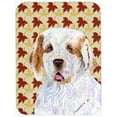 thumbnail image 1 of Clumber Spaniel Fall Leaves Portrait Glass Cutting Board- Large, 1 of 1