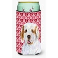 thumbnail image 1 of Clumber Spaniel Hearts Love and Valentines Day Portrait Tall Boy Hugger, 1 of 2