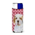 thumbnail image 1 of Clumber Spaniel Hearts Love and Valentines Day Portrait Ultra Hugger for slim cans, 1 of 6
