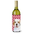 thumbnail image 1 of Clumber Spaniel Hearts Love and Valentines Day Portrait Wine Bottle Hugger, 1 of 1