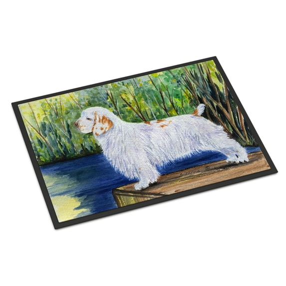 Clumber Spaniel Indoor Outdoor Mat 18x27 Doormat