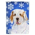 thumbnail image 1 of Clumber Spaniel Winter Snowflakes Holiday Garden Flag, 1 of 2