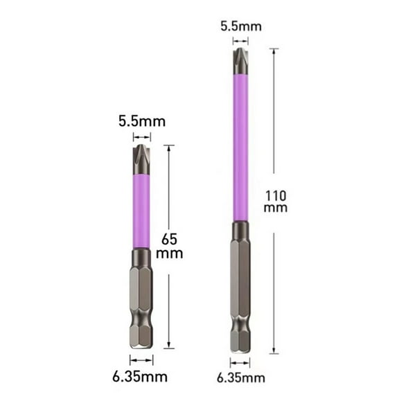 Clupup 1/2pcs 65mm 110mm Magnetic Special Slotted Cross Screwdriver Bit Alloy Steel Screw Driver For Electrician FPH2 Socket Switch