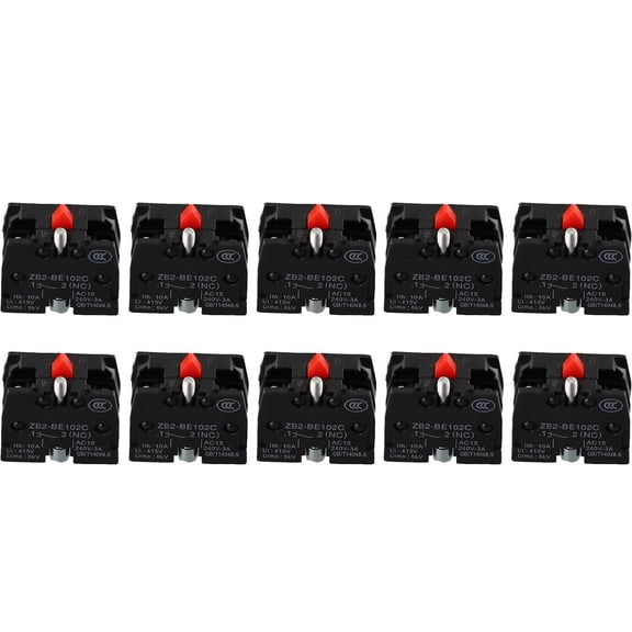 Clupup 10 Pack Momentary Push Button Contact Blocks for Electrical Applications
