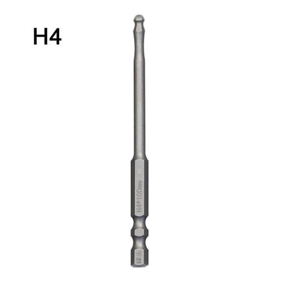 Clupup 1pc 100mm Long Ball End Hex Screwdriver Bit Metric Hex Bit Magnetic Batch Head High Hardness Hexagon Socket Screwdriver Bit
