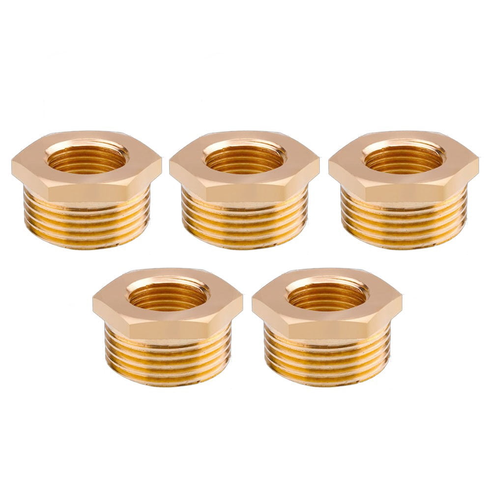 3-Pack Brass Pipe Fitting Adapter - 1/2 Inch NPT Male To 1/2 Inch NPT Female Connector, Heavy Duty - View #2