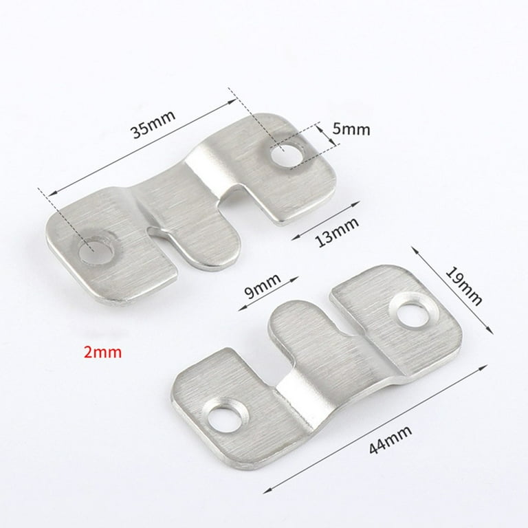 Clupup 6 Pcs Heavy Duty Metal Chrome Finish Picture Frame Hooks Wall Hanging Flush Bracket