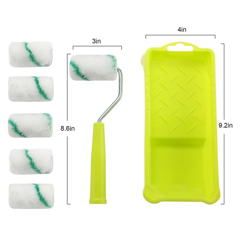 Clupup Foam Paint Roller 2 Inch Small Paint Roller Tray Set Sponge ...