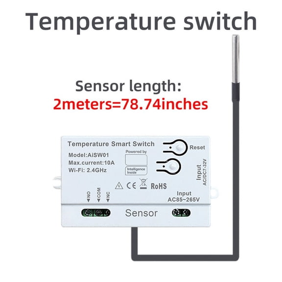 Clupup For Tuya Smart WiFi Temp&Hum Sensor Passive Dry Contact Remote Control Switch