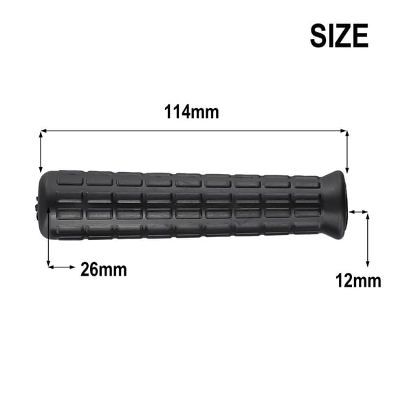 Clupup Pack of 2 Wheelbarrow Rubber Handles Round Tubes Black Replacement Handles